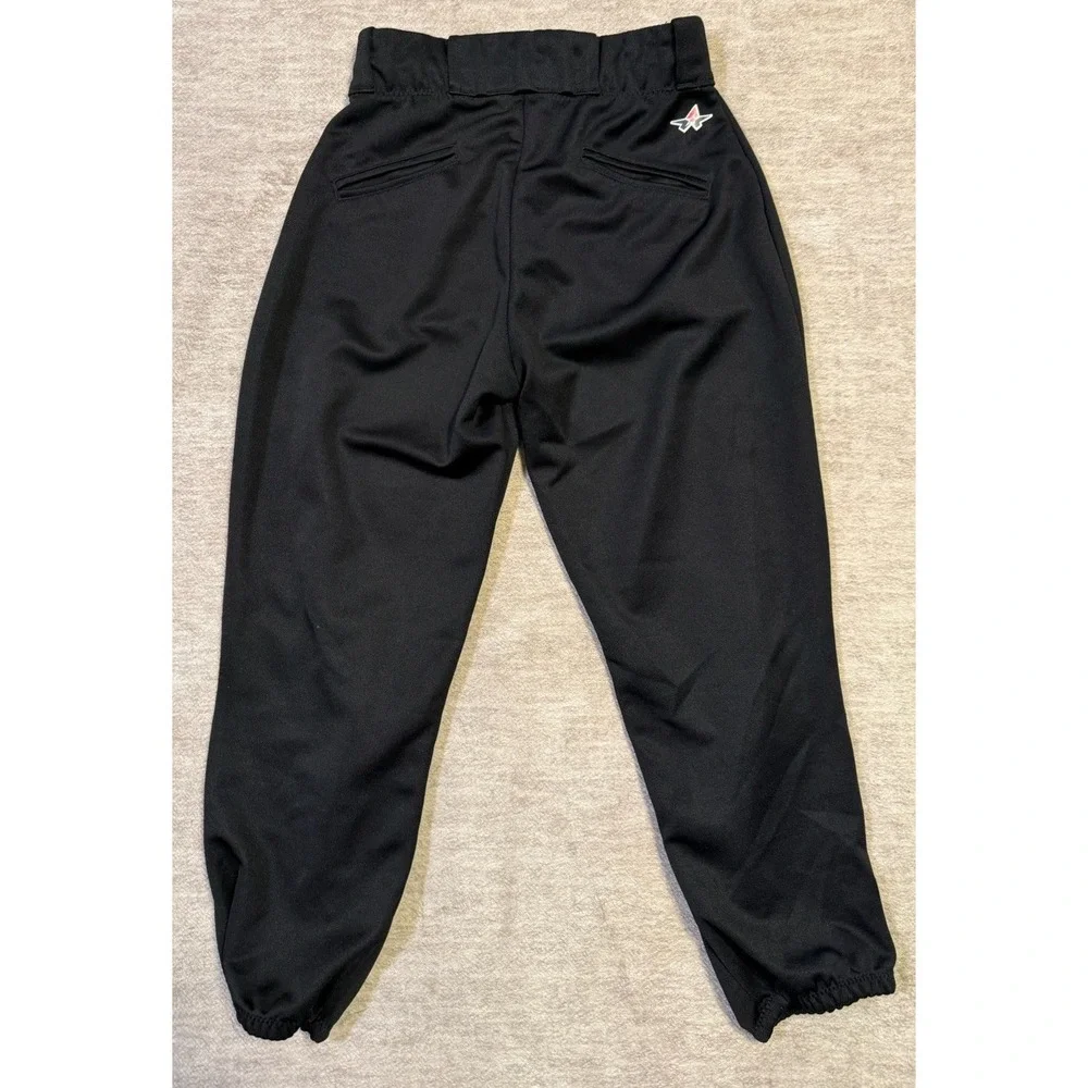 Alleson Athletic Elastic Leg Baseball Pants Black Womens Size S RN#80185